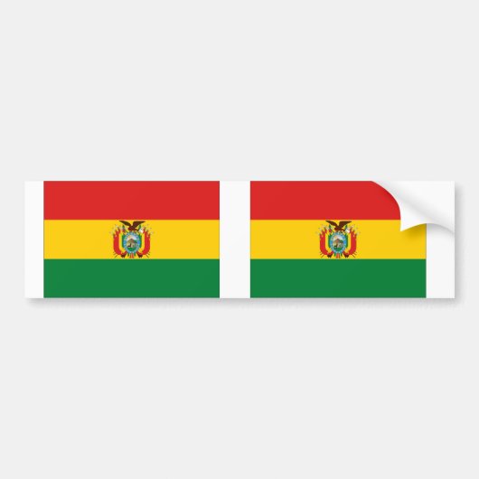 Bolivien Flag Autoaufkleber (Vorne)