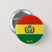 Bolivien Flag Charming Patriotic Button (Vorne & Hinten)
