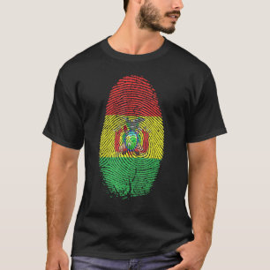 Bolivien Flag Fingerprint in meiner DNS für Bolivi T-Shirt