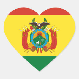 Bolivien Flag Herz-Aufkleber
