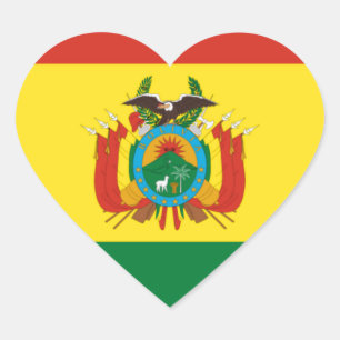 Bolivien Flag Herz-Aufkleber