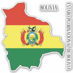 Bolivien Flag Map Aufkleber