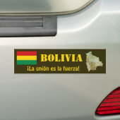 Bolivien Flag + Map Autoaufkleber (Auf Auto)