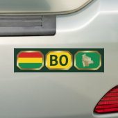 Bolivien Flag Map Code Autoaufkleber (Auf Auto)