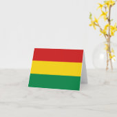 Bolivien Flag Notecard Karte (Gelbe Blume)