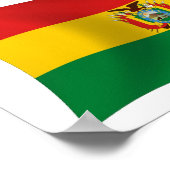 Bolivien Flag Poster Print (Ecke)
