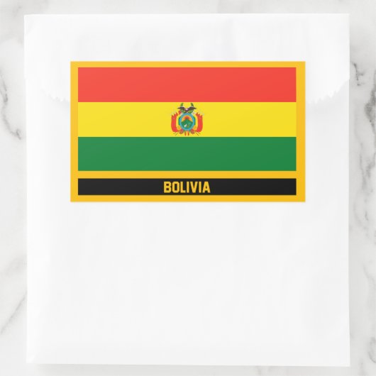 Bolivien Flag Rechteckiger Aufkleber (Tasche)