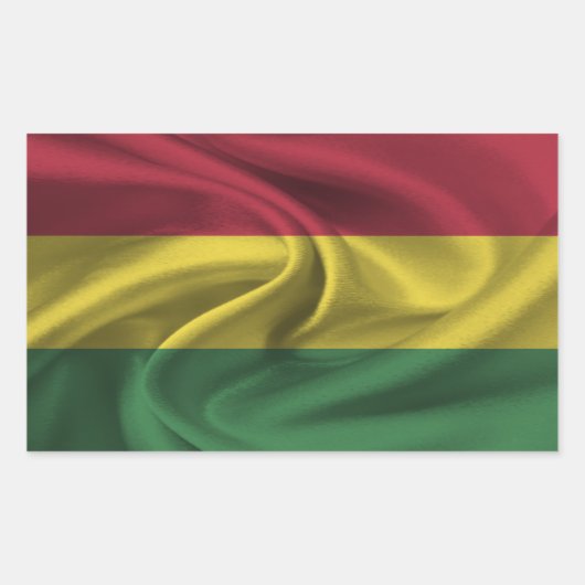 Bolivien Flag Rechteckiger Aufkleber (Vorderseite)