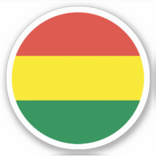 Bolivien Flag Round Aufkleber