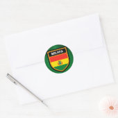 Bolivien Flag Runder Aufkleber (Umschlag)