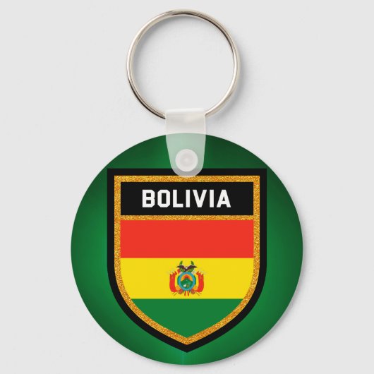 Bolivien Flag Schlüsselanhänger (Vorderseite)