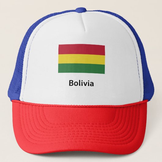 Bolivien Flag Truckerkappe (Vorderseite)