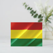 Bolivien - Flag Waving - Postkarte (Stehend Vorderseite)