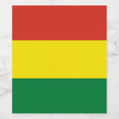 Bolivien Flag Weinetikett (Einzelnes Label)