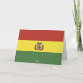 Bolivien-Flagge Dankeskarte (Rückseite)