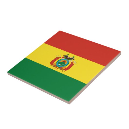 Bolivien-Flagge Fliese (Seite)