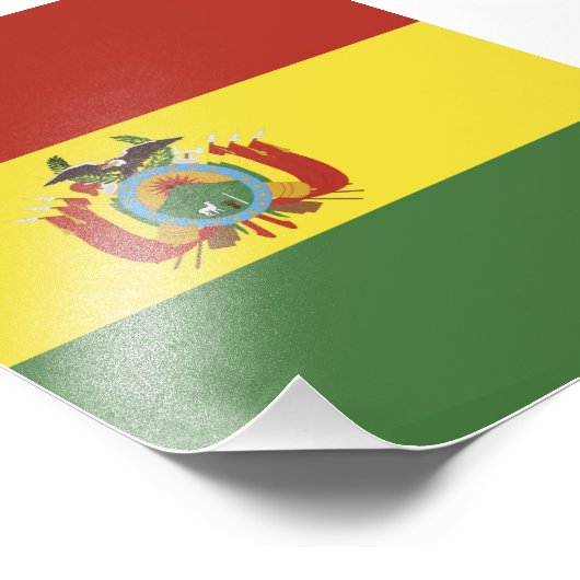 Bolivien-Flagge Fotodruck (Ecke)