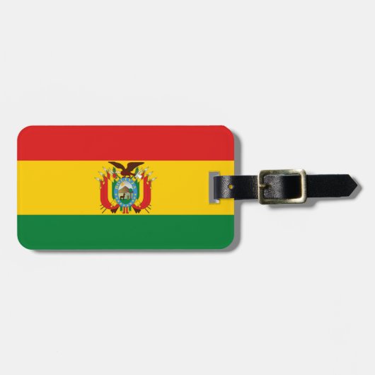 Bolivien-Flagge Gepäckanhänger (Vorderseite horizontal)