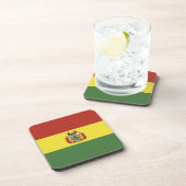 Bolivien-Flagge Getränkeuntersetzer (Rechte Seite)