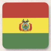 Bolivien-Flagge Getränkeuntersetzer (Vorderseite)