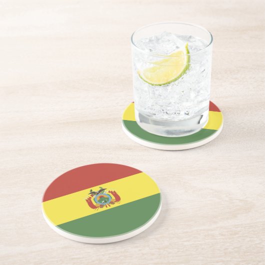 Bolivien-Flagge Getränkeuntersetzer (Seite)