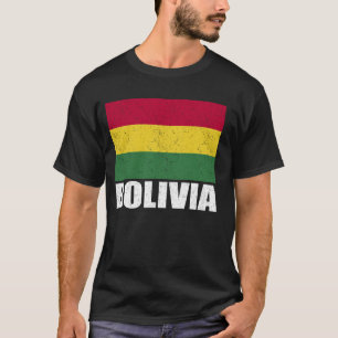 Bolivien-Flagge Grunge Vintage Souvenir Bolivien T-Shirt