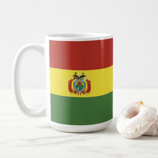 Bolivien-Flagge Kaffeetasse (Mit Donut)