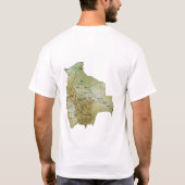 Bolivien-Flagge + Karte + Text-T - Shirt (Rückseite)
