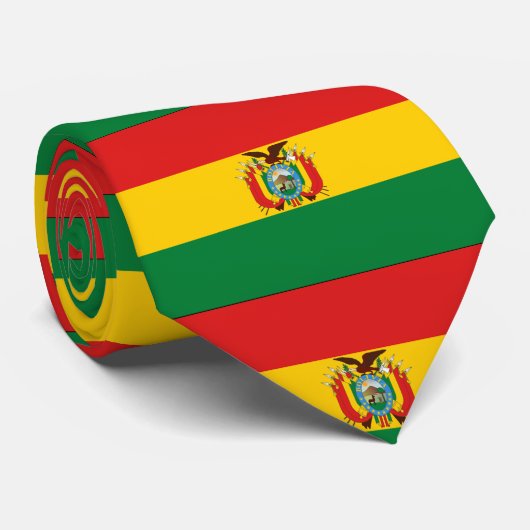 Bolivien-Flagge Krawatte (Gerollt)