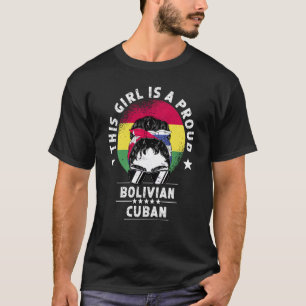 Bolivien Flagge Kuba Große Frauen Mädchen Bürgerst T-Shirt