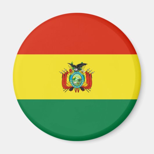 Bolivien-Flagge Magnet (Vorne)