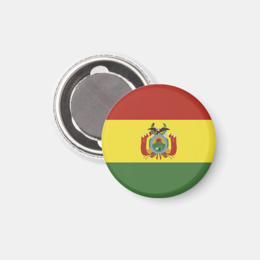 Bolivien-Flagge Magnet (Vorderseite/Rückseite)