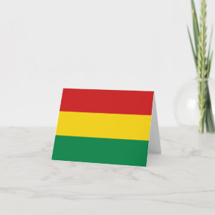Bolivien-Flagge Notizkarte Karte