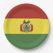 Bolivien-Flagge Pappteller (Vorderseite)