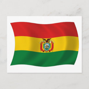 Bolivien Flagge Postkarte