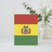 Bolivien-Flagge Postkarte (Stehend Vorderseite)