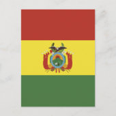 Bolivien-Flagge Postkarte (Vorderseite)