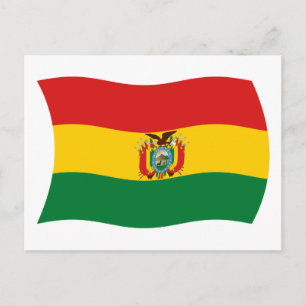 Bolivien Flagge Postkarte
