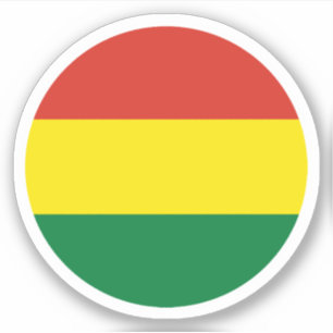 Bolivien-Flagge-Rund Sticker