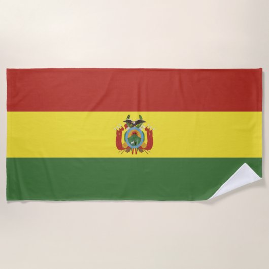 Bolivien-Flagge Strandtuch (Vorderseite)