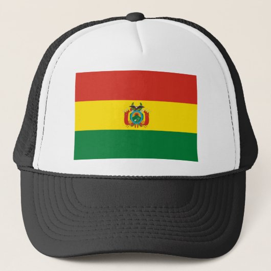 Bolivien-Flagge Truckerkappe (Vorderseite)