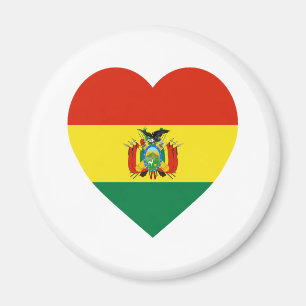 Bolivien-Flaggen-Herz Magnet