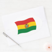 Bolivien-Flaggenaufkleber Ovaler Aufkleber (Umschlag)