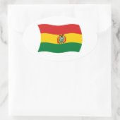 Bolivien-Flaggenaufkleber Ovaler Aufkleber (Tasche)