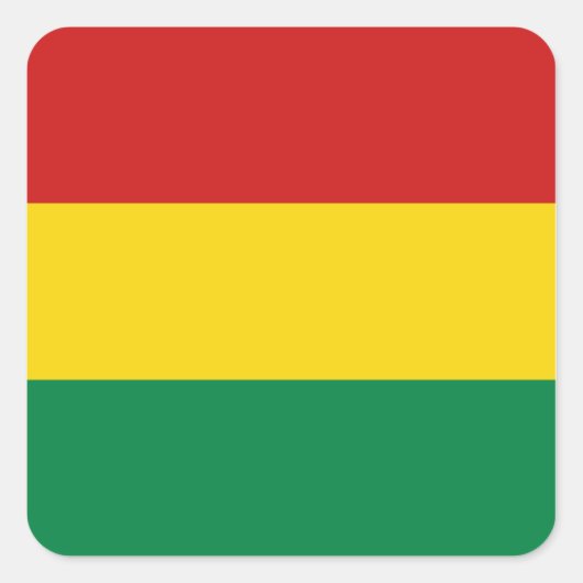 Bolivien-Flaggenaufkleber Quadratischer Aufkleber (Vorderseite)