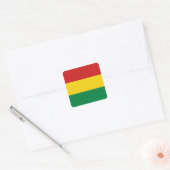 Bolivien-Flaggenaufkleber Quadratischer Aufkleber (Umschlag)