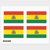 Bolivien* Flaggensticker Bandera de Bolivien Rechteckiger Aufkleber (Blatt)