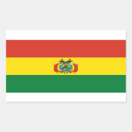Bolivien* Flaggensticker Bandera de Bolivien Rechteckiger Aufkleber