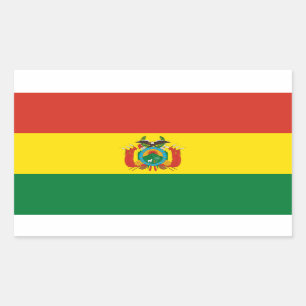 Bolivien* Flaggensticker Bandera de Bolivien Rechteckiger Aufkleber