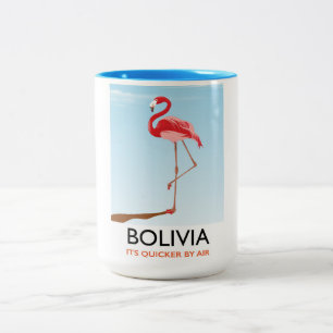 Bolivien Flamingo Reiseplakat Zweifarbige Tasse
